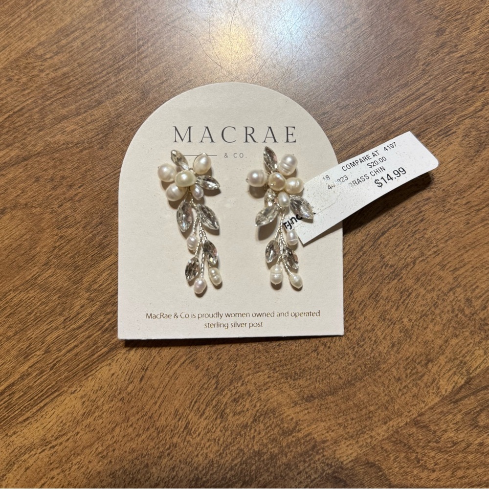 MacRae & Co. Pearl and Silver Earrings
